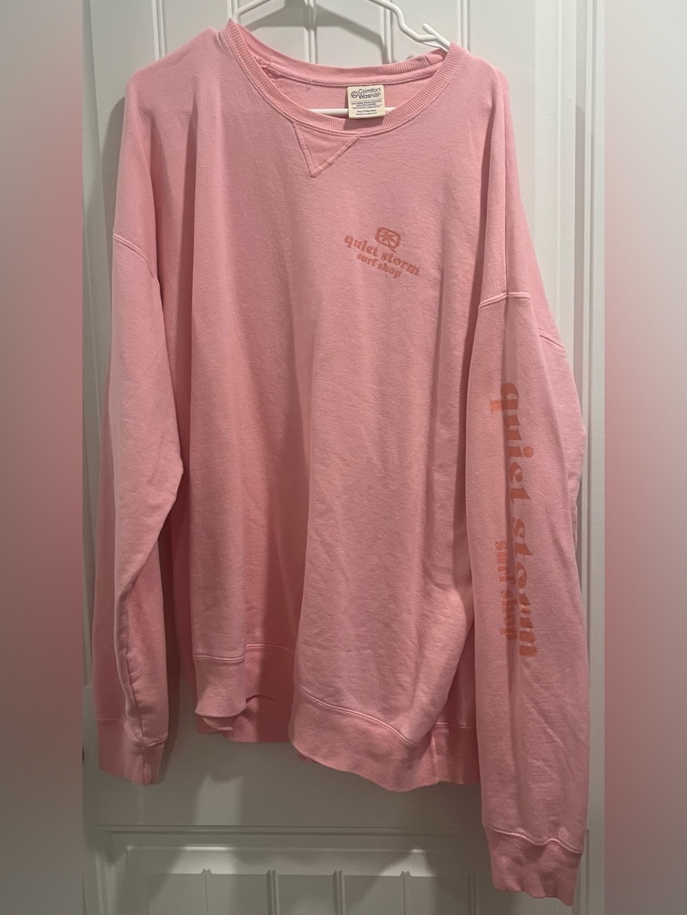 Quiet Storm Pink Crewneck Sweatshirt Oversized XL